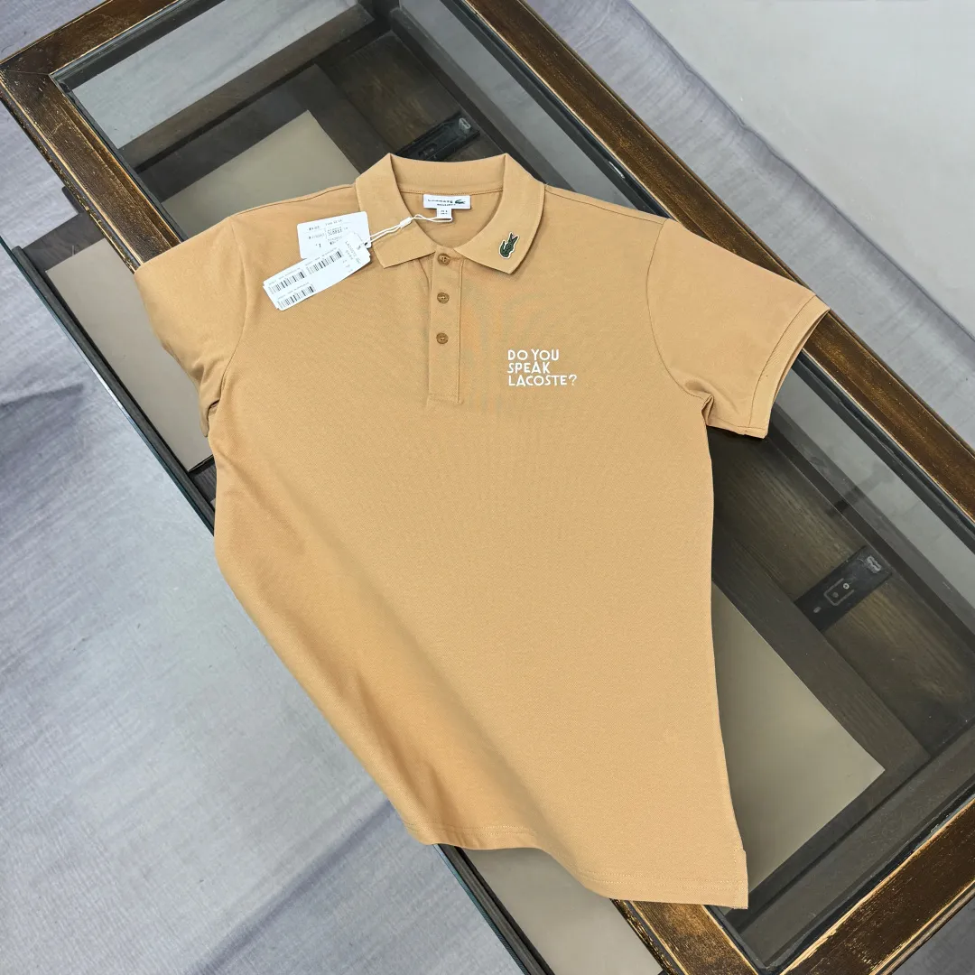 C🌟LACOSTE 2026 New Arrival polo ～ ✅ Same Style～ ， ！ ， ！ ！ ， ， ， ， 👍 ：Black White Khaki Green Size：M L XL XXL 3XL（ ！）
